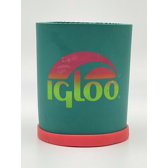 Igloo Dining 8s Colored Igloo Foam Beer Koozie Soda Can Neon Green